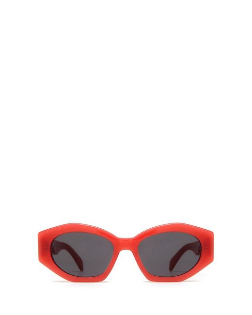 Céline Red Irregular Frame Sunglasses