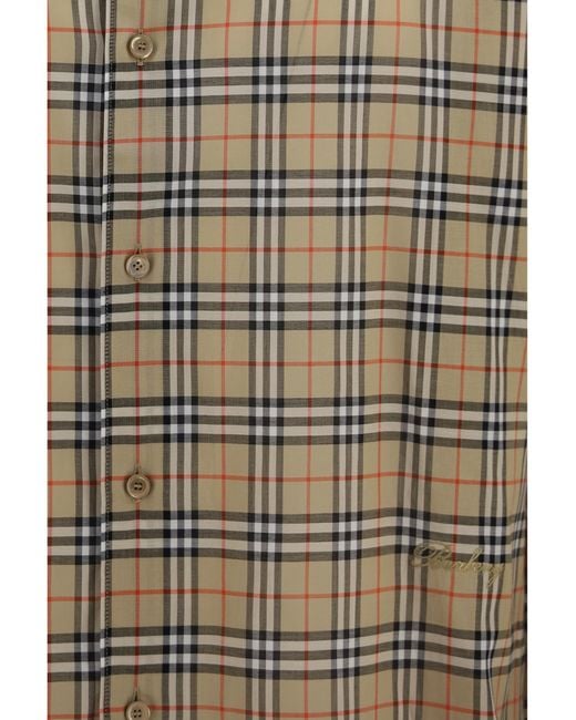 Burberry Natural Check All-Over Cotton Shirt Sand Ip for men