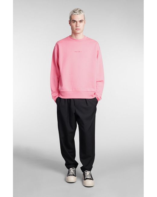 Marni Sweatshirt In Rose-pink Cotton for men