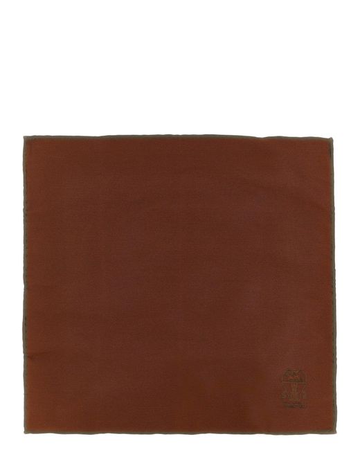 Brunello Cucinelli Brown Brunello Cucinelli Silk Twill Scarf for men