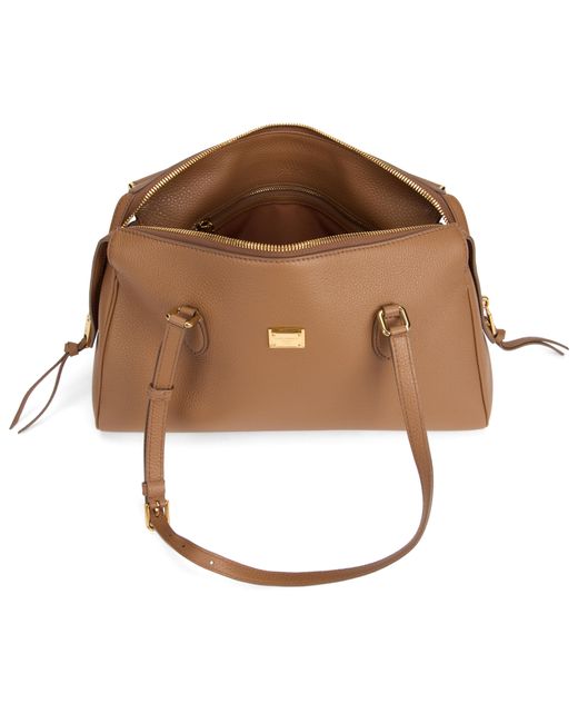 Dolce & Gabbana Brown Leather Tote Bag Calfskin