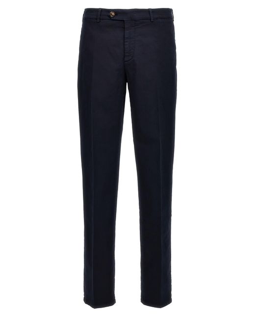 Brunello Cucinelli Blue Cotton Casual Pants for men