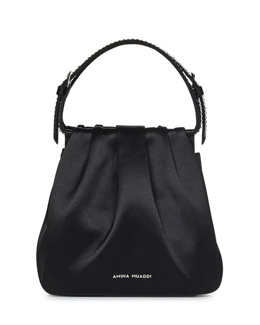 AMINA MUADDI Black Vittoria Crystal Handbag