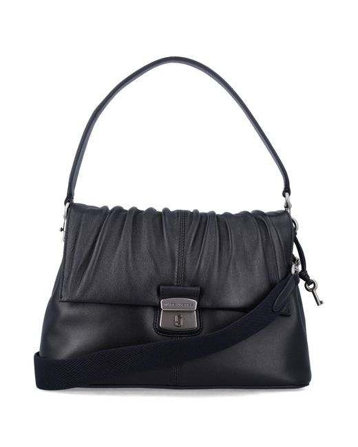 Marc Jacobs Black Cristina Nappa Leather Messenger Lamb Shoulder Bag