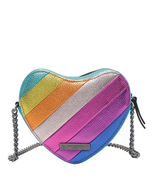 Kurt Geiger Blue Kensington Heart Crossbody Bag