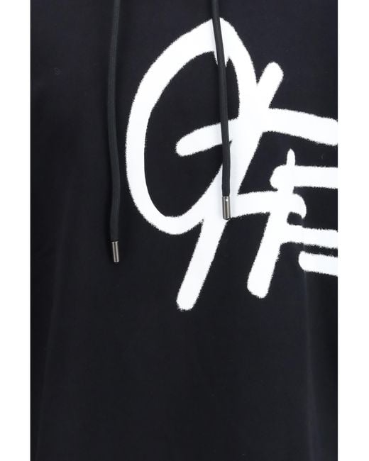 Off-White c/o Virgil Abloh Blue Shared Spray Hoodie Cotton Sweatshirts for men