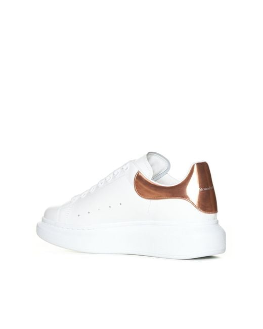 Alexander McQueen White And Caramel Oversized Sneakers