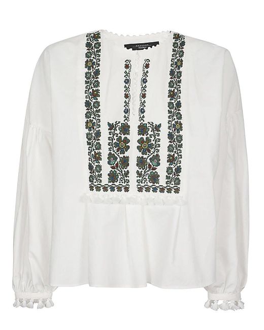 Weekend by Maxmara White Comfort-fit Long-sleeved Shirt