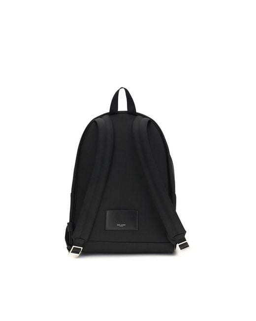 Saint Laurent Black Nylon Backpack for men