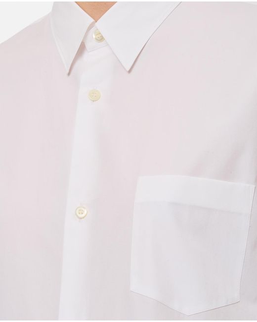 Junya Watanabe White Cotton Single Pocket Shirt