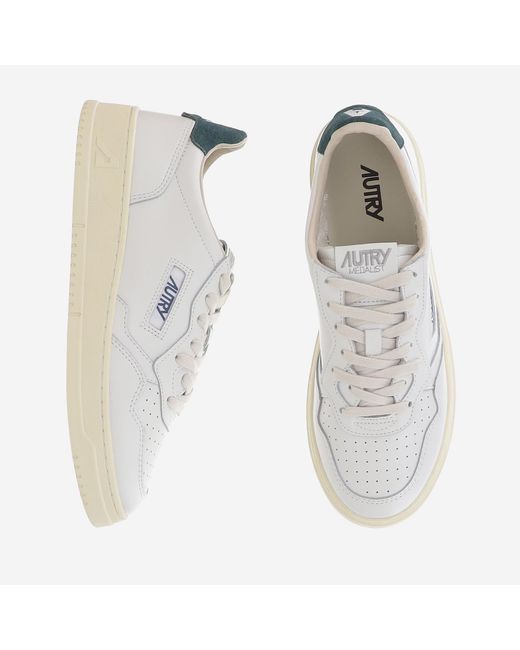 Autry White Sneakers Medalist Low Leather Trainers for men