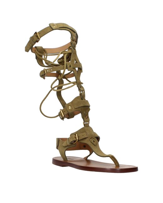 Isabel Marant Brown Infradito Suede/Mole
