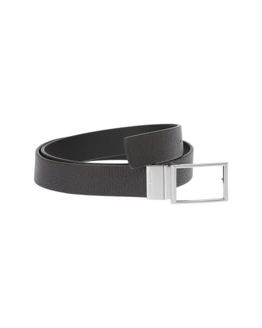 Bottega Veneta Black Leather Belt for men