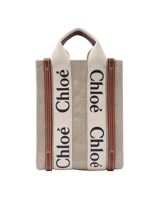 Chloé Pink Mini Woody North South Tote Bag