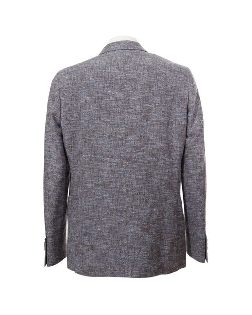 Etro Gray Single-Breasted Jacket for men