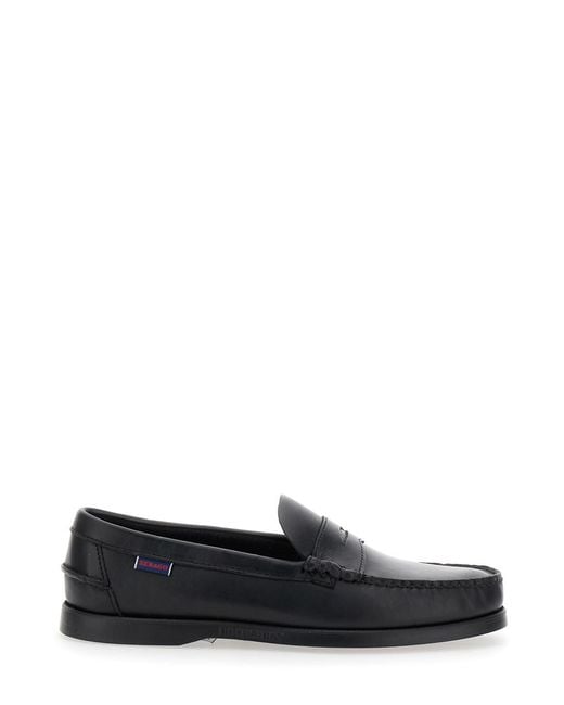 Sebago Dolphin Loafers With Side Logo Label And Slip On Design in