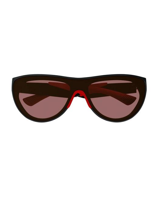 Bottega Veneta Red Sunglasses Shield Full Rim, Shiny- Frame And Lens Bv1234S004 for men