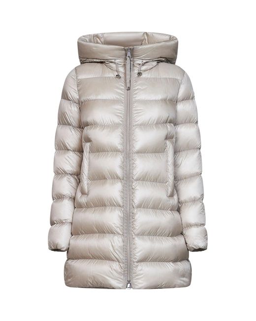 Moncler Gray Light Suyenne Midi Hooded Down Jacket