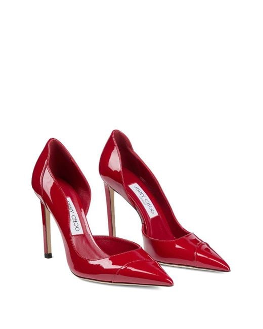 Jimmy Choo Red Brigitte Patent Leather Pumps