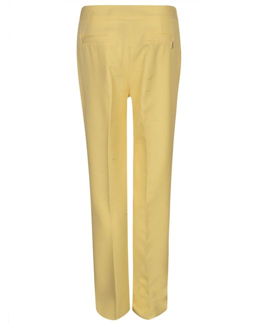 Blugirl Blumarine Yellow Slim Fit Plain Trousers