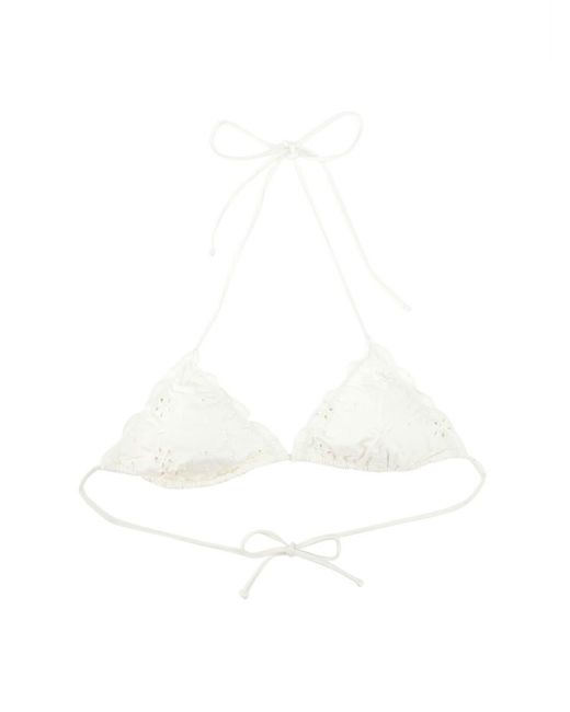 Mc2 Saint Barth White Sagittarius Bikini Top