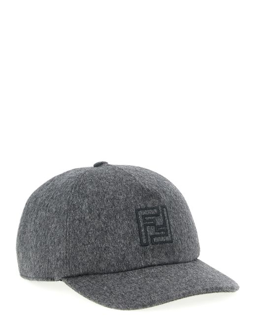 Fendi Gray Wool And Cashmere Hat Hats for men
