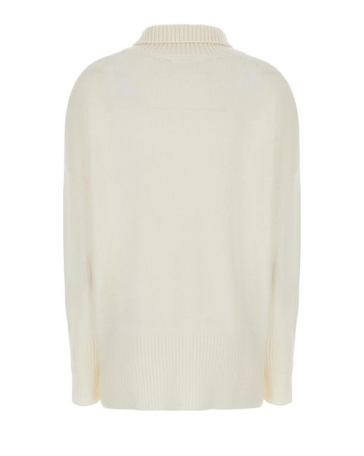 Lisa Yang White Sweater Heidi Cashmere Knitted Tops