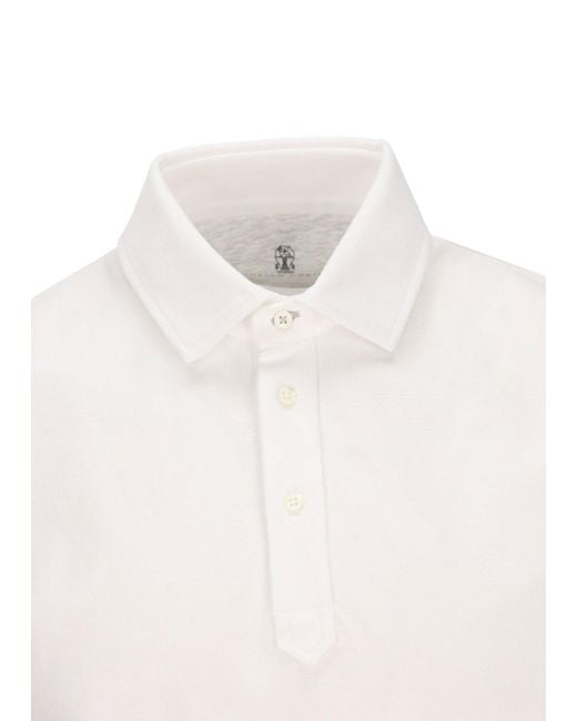 Brunello Cucinelli White T-shirt And Polo for men