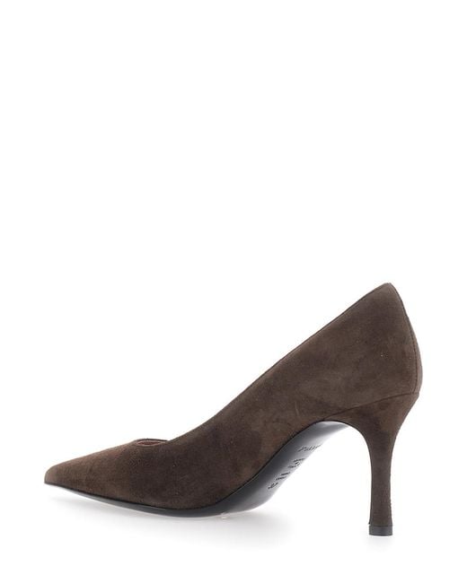 Pollini Brown Pumps Suede High Heel