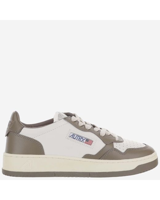 Autry White Sneakers Medalist Low Leather Trainers for men