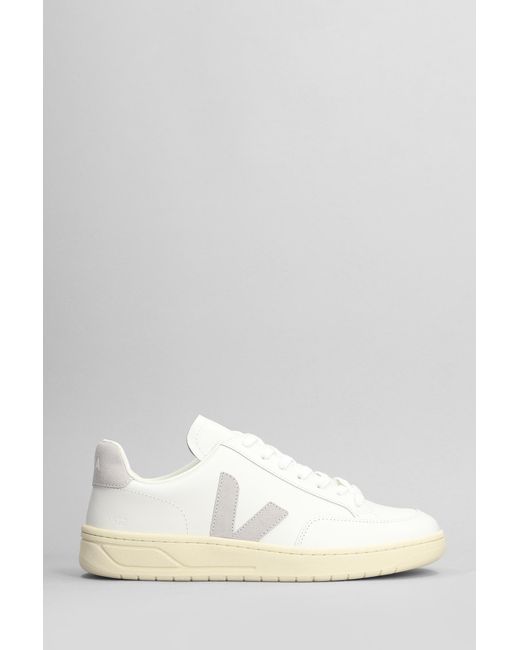 Veja V-12 Sneakers In White Leather for men