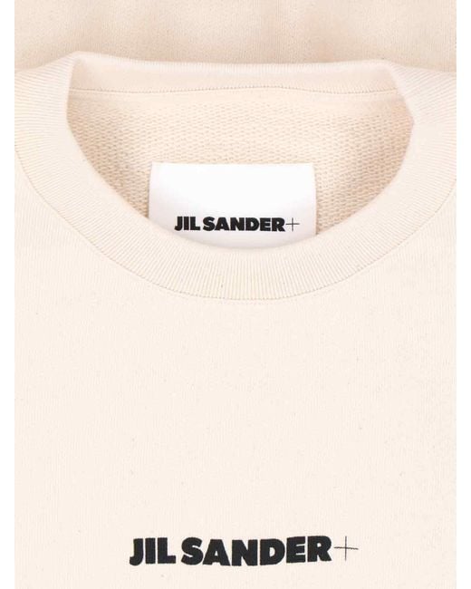 Jil Sander White 100% Cotton Sweater for men