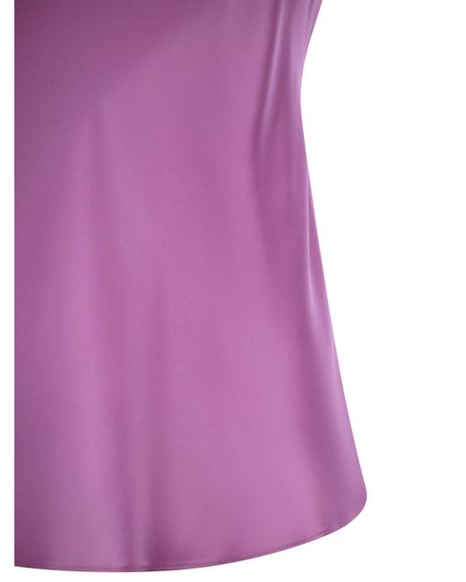 Max Mara Purple Niagara - Silk Slip Top