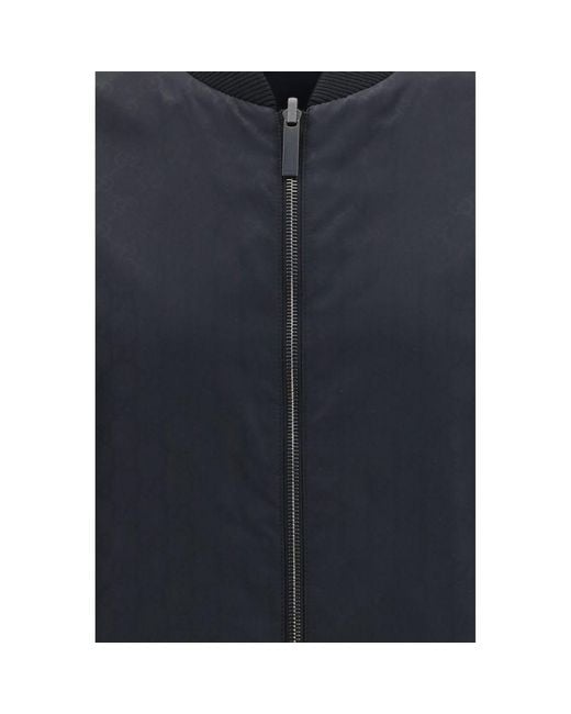 Gucci Blue Polyamide Bomber Clothing for men