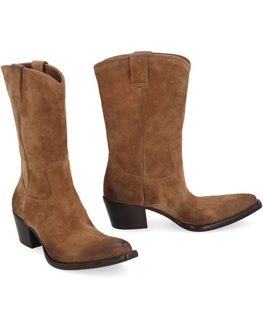 Prada Brown Suede Ankle Boots