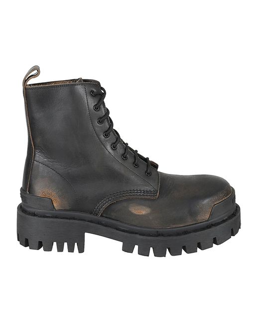 Balenciaga Black Strike Boots for men
