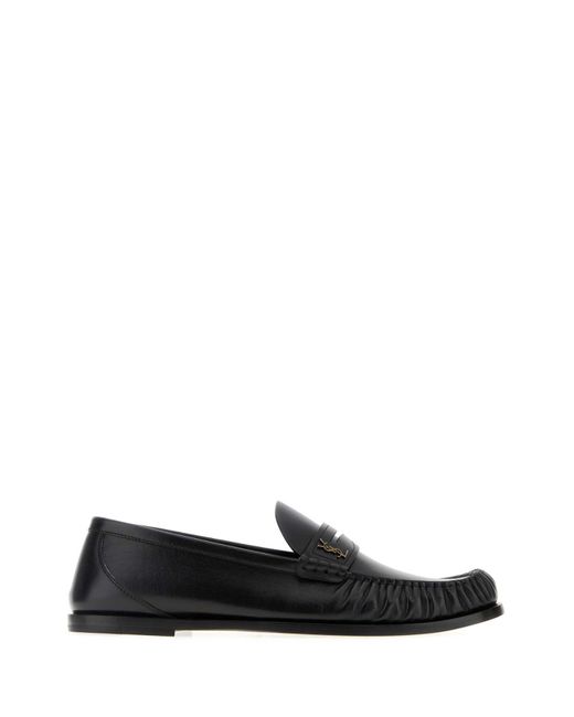 Saint Laurent Black Moccasters for men