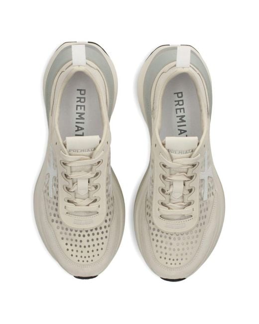 Premiata White Flat Shoes