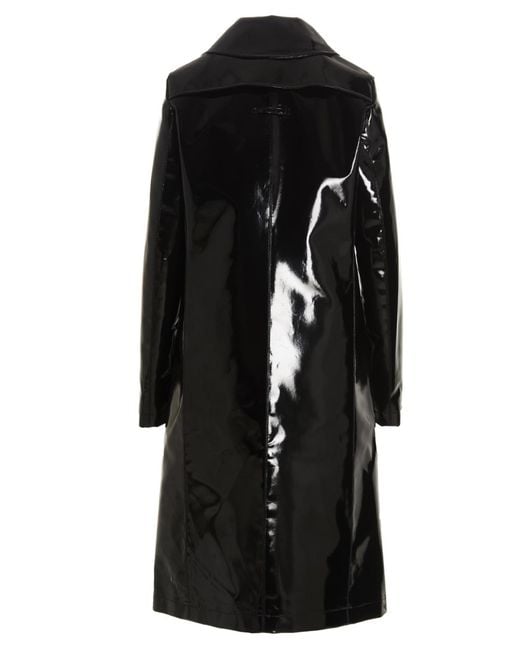 Raf Simons Black Vinyl Trench Coat