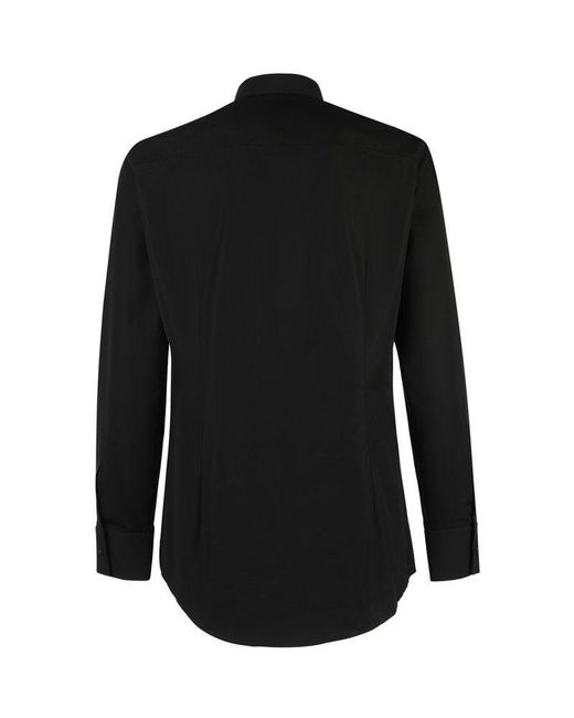 DSquared² Black Cotton Popeline Shirt for men