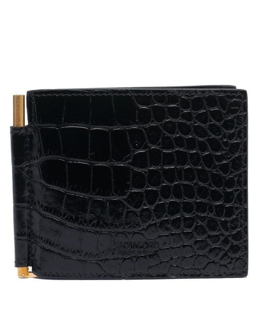 Tom Ford Black Money Clip Wallet for men