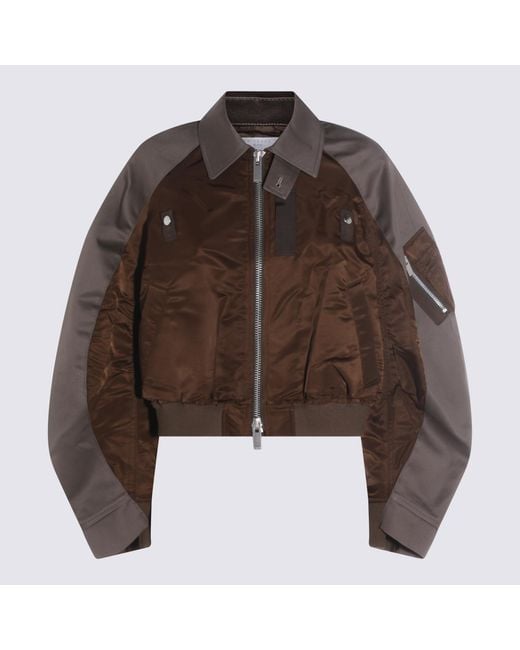Sacai Brown Jackets _Ny