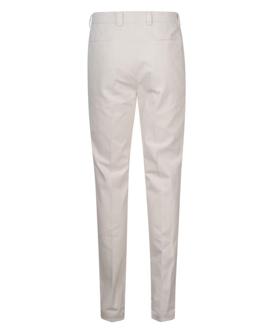 Brunello Cucinelli Gray Slim Fit Chino Trousers for men