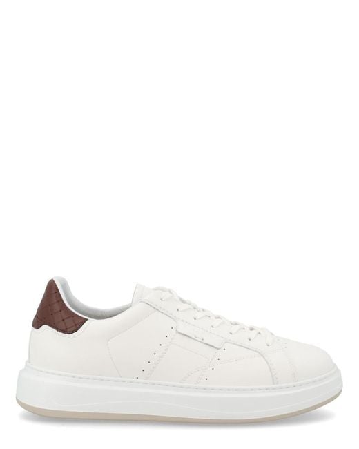 Woolrich White Sneakers Arrow Leather Trainers for men