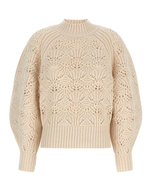 Zimmermann Natural 'Hypnotic Cable Knit' Sweater