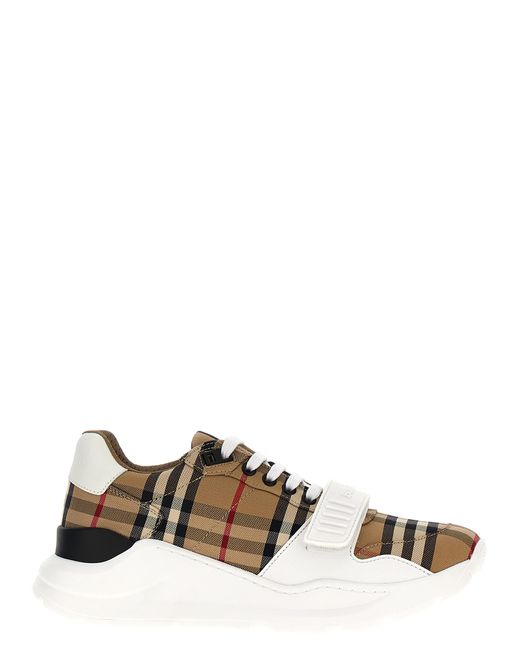 Burberry Natural Cotton Athletic Sneakers for men