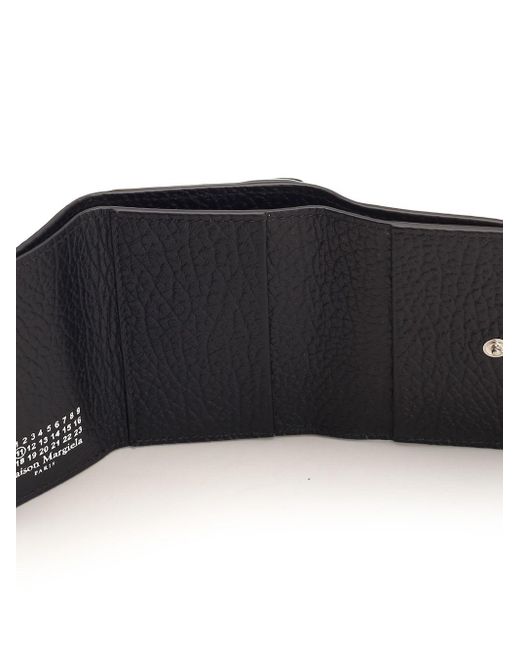 Maison Margiela Black Four Stitches Compact Wallet for men