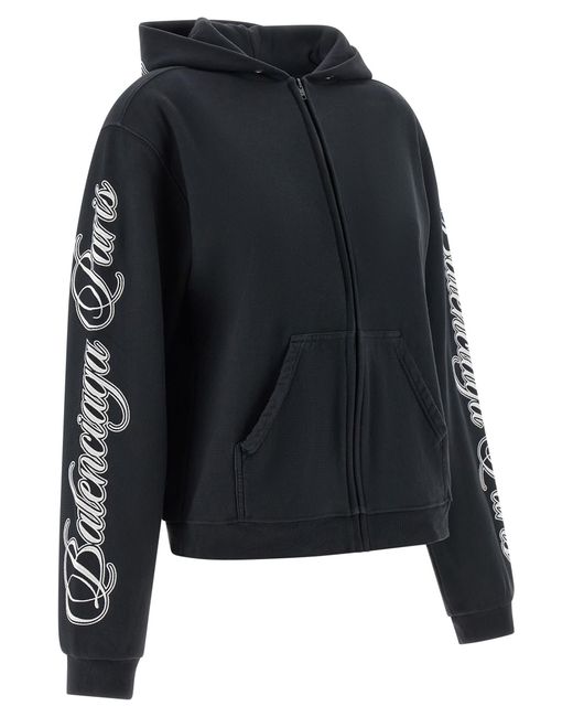 Balenciaga Blue Cursive Hoodie