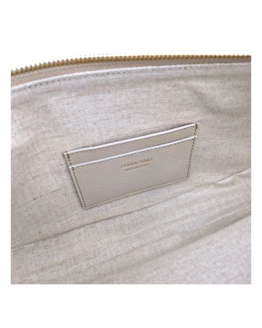Ferragamo Natural Leather Shoulder Bag