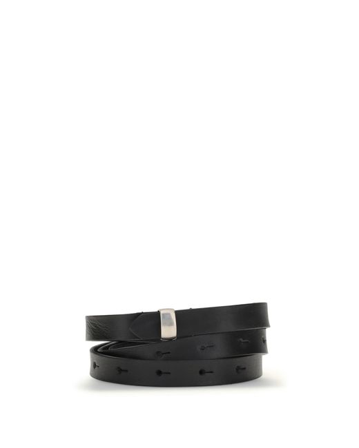 Undercover White Leather Belt for men